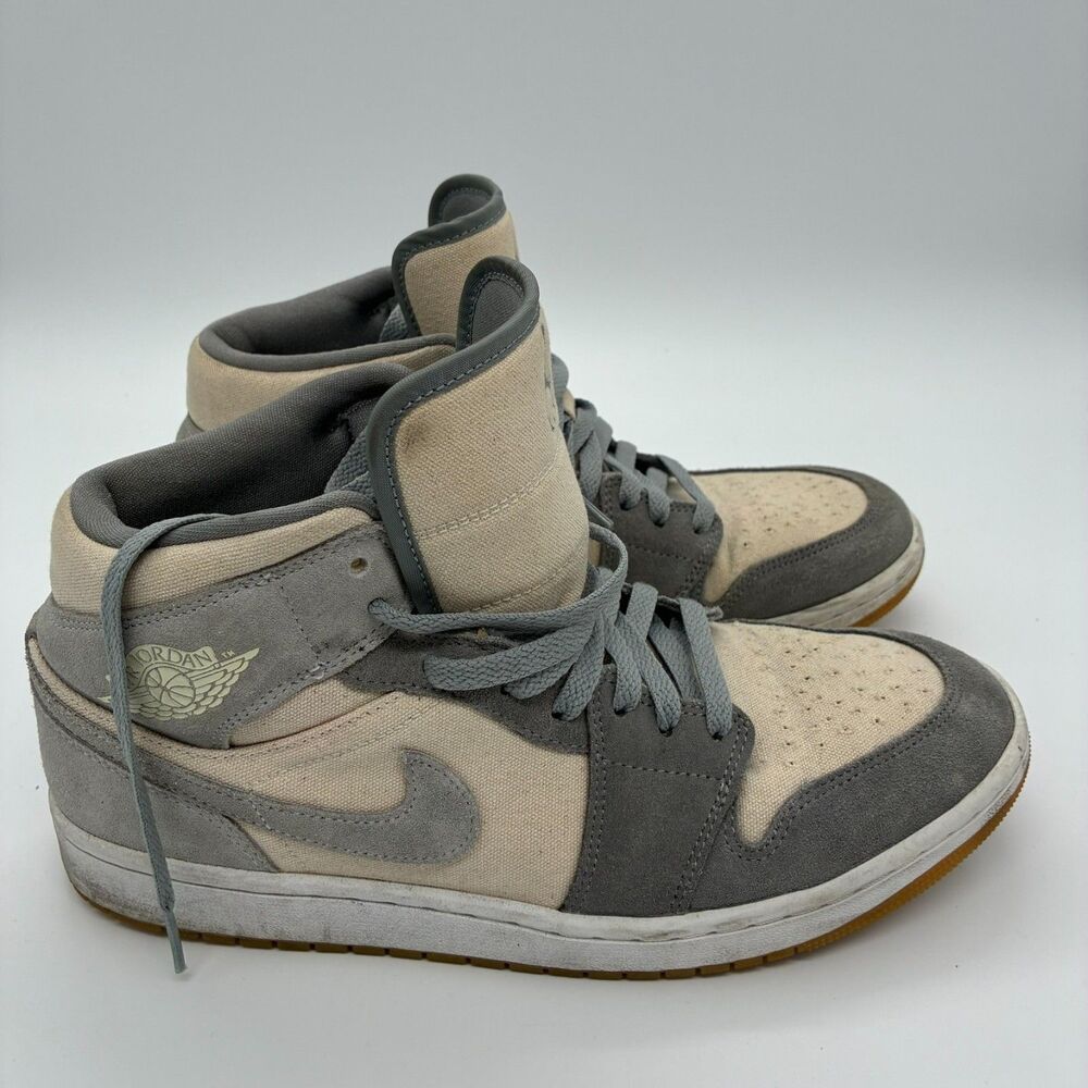 Nike Air Jordan 1 Mid SE Particle Gray Suede Athletic Shoes 10.5 W DO7139-002